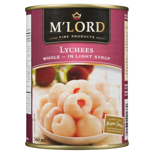 M'Lord - Lychees Whole 560ml, 1 Each