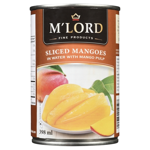 M'Lord - Sliced Mangoes in Water with Mango Pulp 398ml, 1 Each