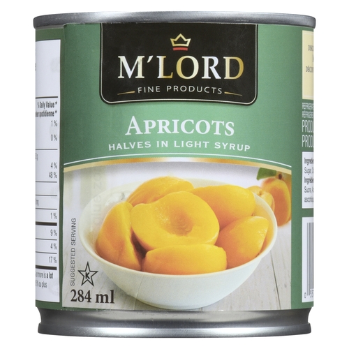 M'Lord - Apricots Halves in Light Syrup 284ml, 1 Each