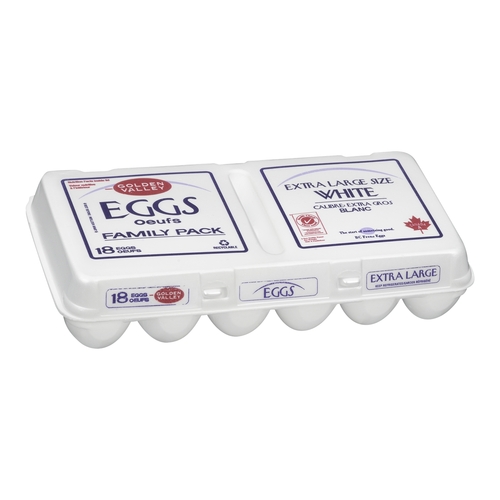 Golden Valley - White Eggs - Extra Large 18pk, 1 Each