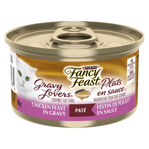 Purina - Fancy Feast Gourmet Cat Food - Gravy Lovers - Chicken Feast in Gravy Pate 85g, 1 Each