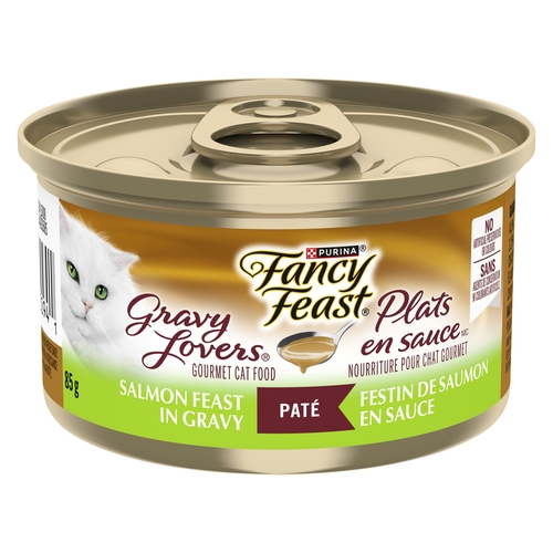 Purina - Fancy Feast Gourmet Cat Food - Gravy Lovers - Salmon Feast in Gravy Pate 85g, 1 Each