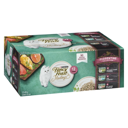 Purina - Fancy Feast Medleys Gourmet Cat Food - Florentine Collection 12/85g, 1 Each