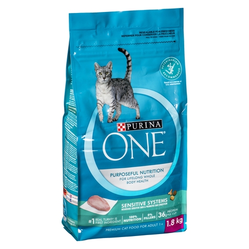Purina One Cat Food With Added Vitamins, Minerals Nutrients - Turkey 1.8kg
