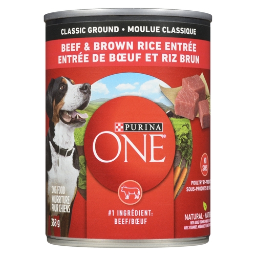 Purina One Smart Blend Dog Food - Beef & Brown Rice 368g, 1 Each