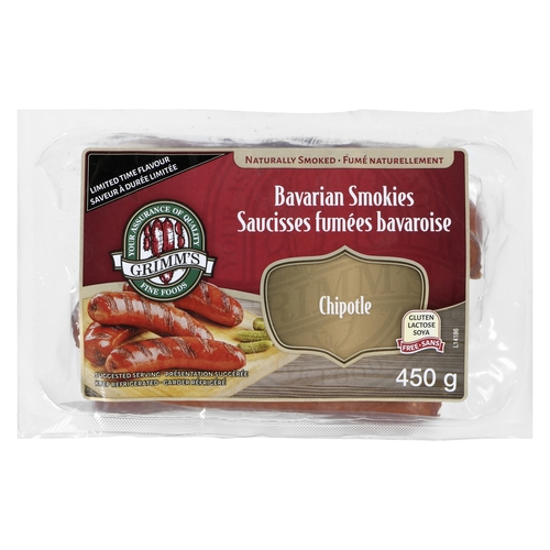 Grimm's Fine Foods - Bavarian Smokies - Chipotle 450g, 1 Each