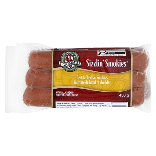 Grimm's Fine Foods - Sizzlin' Smokies Beef & Cheddar Smokies 450g, 1 Each
