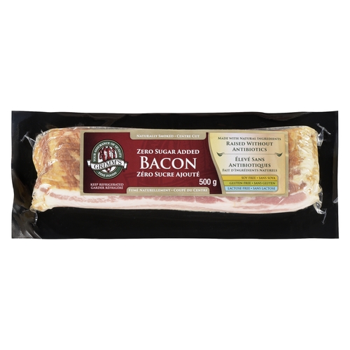 Grimm's Fine Foods - Bacon - Thick Sliced Centre Cut - Natural Raised Without Antibiotics 500g, 1 Each