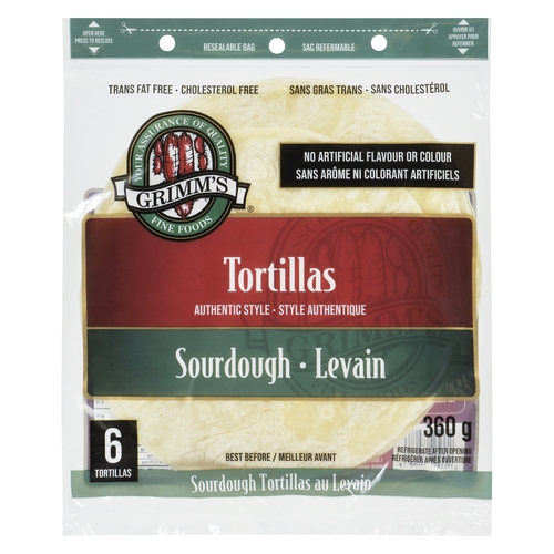 Grimm's Fine Foods - Sourdough Tortillas 6's 360g, 1 Each