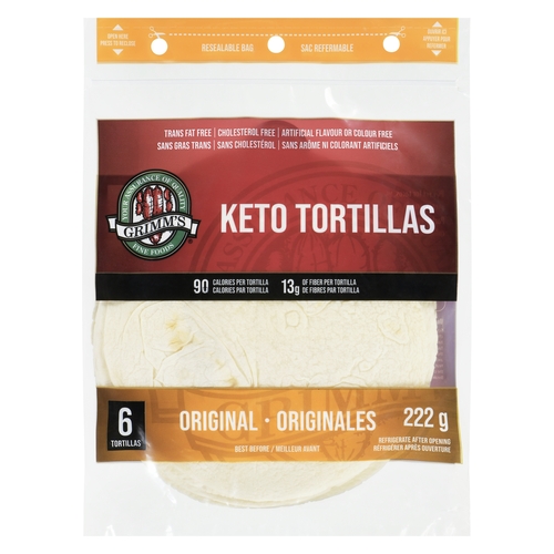 Grimm's Fine Foods - Keto Tortillas - Original 6's 222g, 1 Each
