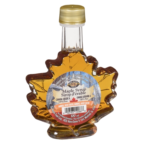 The Maple Treat - 100% Pure Maple Syrup - Canada Grade A - Amber, Rich Taste 100ml, 1 Each