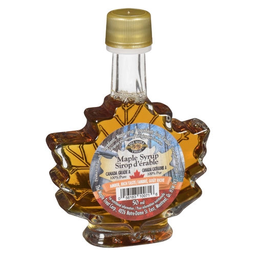 The Maple Treat Pure Maple Syrup - Canada Grade A - Amber, Rich Taste 50ml, 1 Each