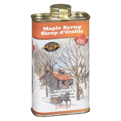 The Maple Treat - 100% Pure Maple Syrup - Canada Grade A - Amber, Rich Taste 250ml, 1 Each