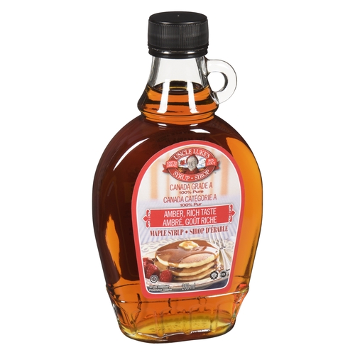 Uncle Luke's - 100% Pure Maple Syrup - Canada Grade A - Amber, Rich Taste 250ml, 1 Each