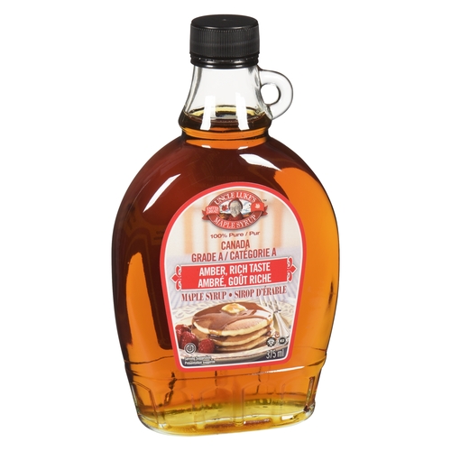 Uncle Luke's - 100% Pure Maple Syrup - Canada Grade A - Amber, Rich Taste 375ml, 1 Each