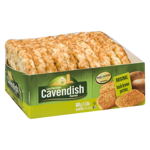 Cavendish Farms - Hash Brown Patties - Classic 10's 600g, 1 Each