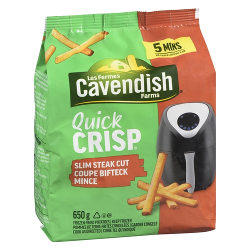 Cavendish Farms - Frozen Fried Potatoes - Quick Crisp Slim Steak Cut 650g, 1 Each