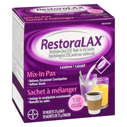Bayer - RestoraLAX Laxative - Mix-In Pax 10s, 1 Each