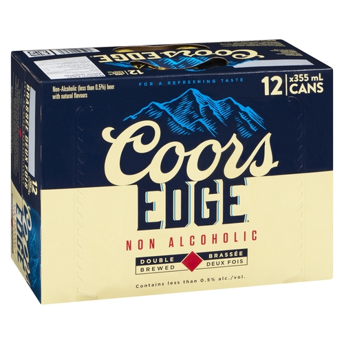Coors Edge - Non Alcoholic Beer 12/355ml, 1 Each