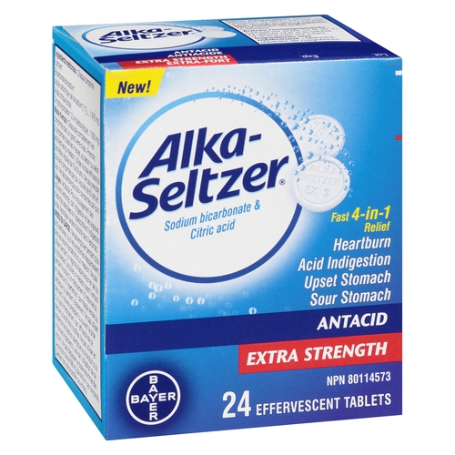 Alka-Seltzer - Antacid Extra Strength Effervescent Tablets 24pk, 1 Each
