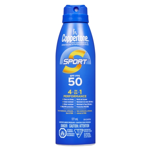 Coppertone - Spray Sunscreen - Sport SPF50 177ml, 1 Each