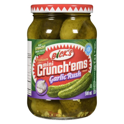 Bick's - Premium Mini Crunch Crunch'ems Pickles - Garlic Rush 500ml