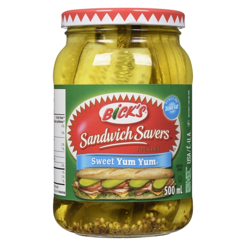 Bick's - Sandwich Savers Pickles - Sweet Yum Yum 500ml