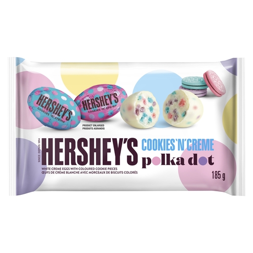 Hershey's - Cookies 'n' Creme Polka Dot - White Creme Eggs With Coloured Cookie Pieces 185g