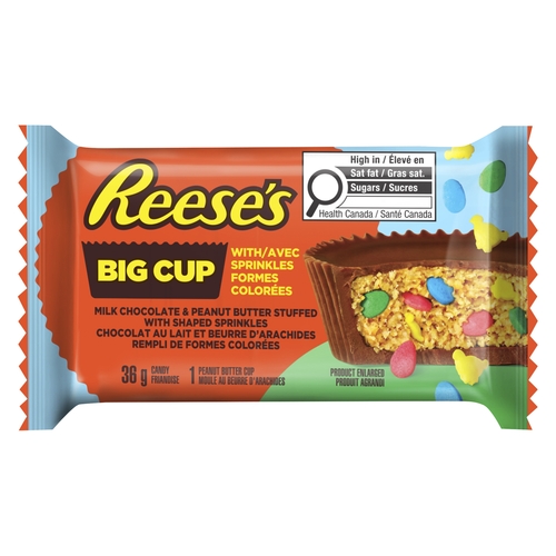 Reese's - Big Peanut Butter Cup Candy with Sprinkles 36g, 1 Each