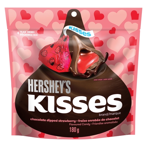 Hershey's - Kisses - Chocolate Dipped Strawberry 180g, 1 Each