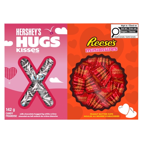Hershey's Candy XO - Hugs Kisses + Reese's Miniatures 142g, 1 Each