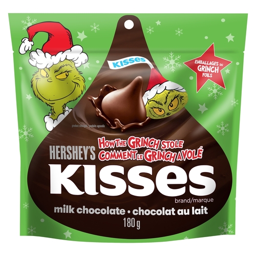 Hershey's - How The Grinch Stole Kisses - Milk Chocolate 180g, 1 Each