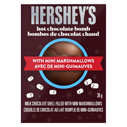 Hershey's - Hot Chocolate Bomb with Mini Marshmallows 36g, 1 Each
