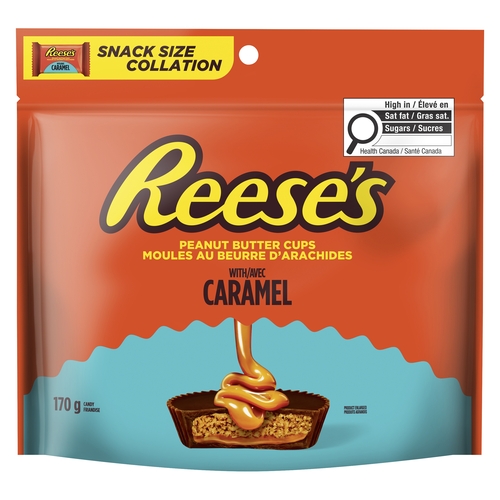 Reese's Candy Peanut Butter Cups with Caramel Snack Size 170g, 1 Each