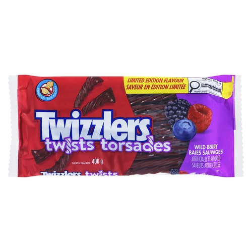 Twizzlers - Twists Candy - Wild Berry 400g, 1 Each