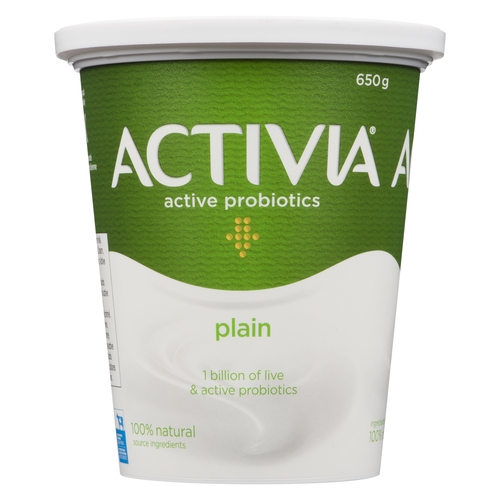 Activia - Probiotic Yogurt - Plain 3.2% m.f. 650g, 1 Each