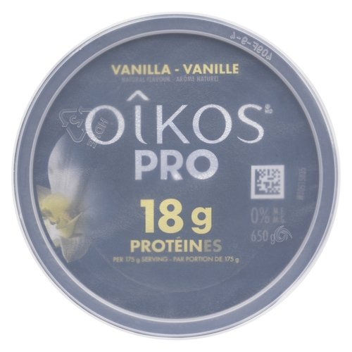 Oikos Pro - Greek Yogurt - Vanilla 0% m.f. - 18g Protein 650g