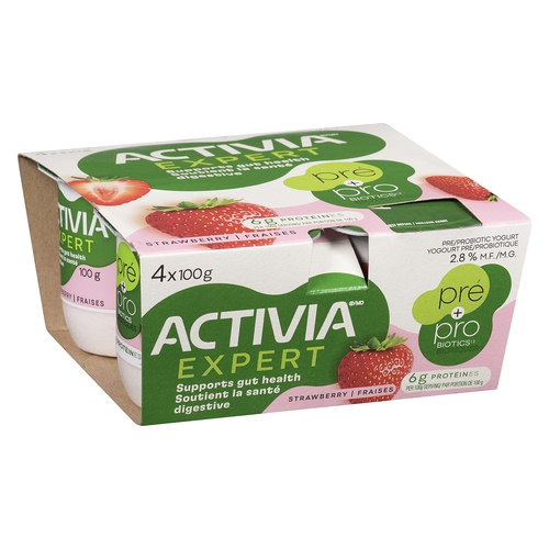 Activia - Expert Pre + Probiotic Yogurt - Strawberry 2.8% m.f. 4/100g, 1 Each