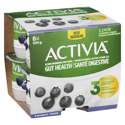 Activia Probiotic Yogurt - Blueberry 2.2% m.f. 8pk, 1 Each