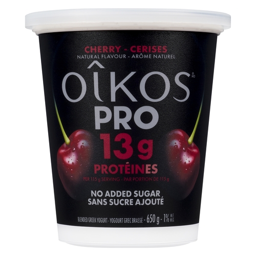 Oikos Pro Blended Greek Yogurt - Cherry 1% m.f. 650g, 1 Each