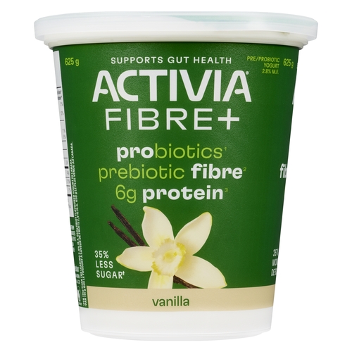 Activia Fibre+ Pre/Probiotic Yogurt - Vanilla 2.8% m.f. 625g, 1 Each