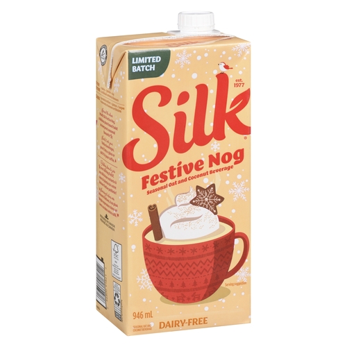 Silk - Seasonal Oat and Coconut Beverage - Festive Nog Limited Batch 946ml, 1 Each