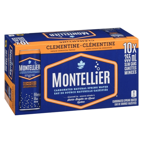 Montellier - Carbonated Natural Spring Water - Clementine 10/355ml, 1 Each