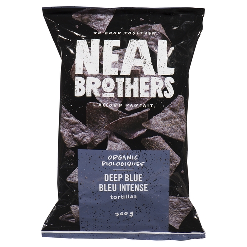 Neal Brothers - Organic Tortilla Chips - Deep Blue 300g, 1 Each