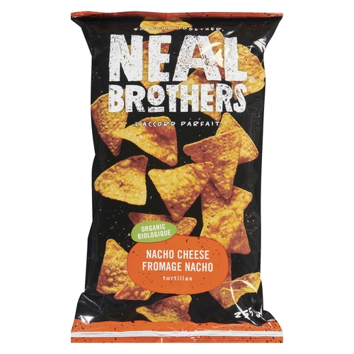 Neal Brothers - Organic Tortilla Chips - Nacho Cheese 255g, 1 Each