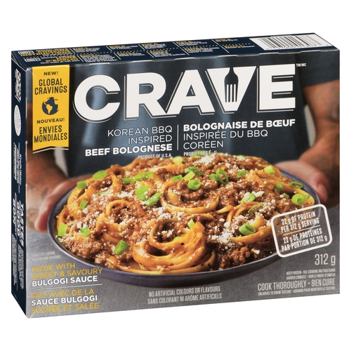 Crave - Korean BBQ Inspired Beef Bolognese with Sweet & Savoury Bulgogi Sauce 312g, 1 Each
