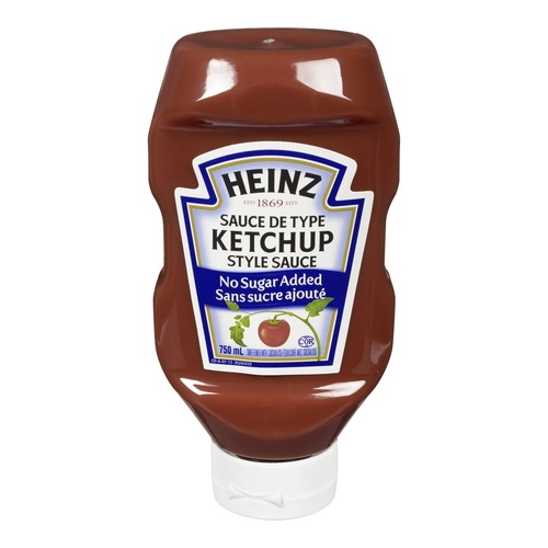 Heinz - Tomato Ketchup  Style Sauce - No Sugar Added 750ml, 1 Each