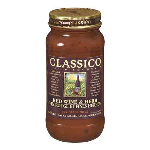 Classico - Pasta Sauce - Red Wine & Herb 650ml, 1 Each