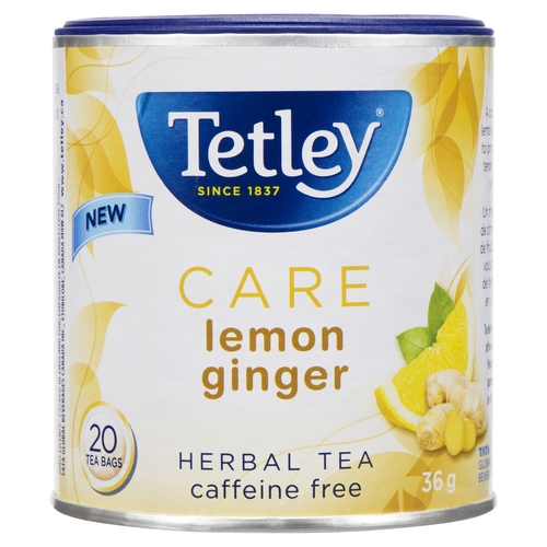 Tetley Herbal Tea - Care Lemon Ginger 20pk, 1 Each
