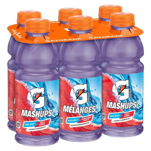 Gatorade - Mashups Sports Drink - Cool Blue Fruit Punch 6/591ml